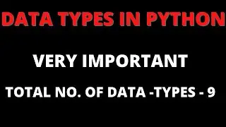 Data-Types in Python   #datatypes  #datatypesinpython #python