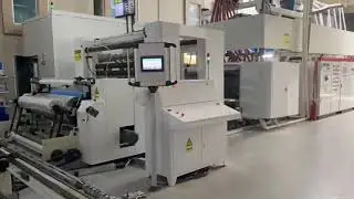 Jumbo roll cling film production line; five layer extrusion  casting film machine running in Turkey