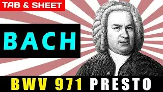 TAB/Sheet: BWV 971 Presto (Italian Concerto) by Johann Sebastian Bach [PDF + Guitar Pro + MIDI]