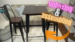 Unboxing & Assembling the Aiho Bar Table Set
