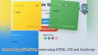 Create Draggable Sticky Note using HTML, CSS and JavaScript | Beginner Project
