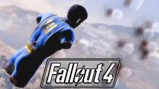 FALLOUT 4 - 500 MINES EXPLODED ON TRINITY TOWER!