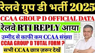 CCAA GROUP D OFFICIAL RTI REPLY आया | उम्मीद से काफी कम CCAA Data, CCAA GROUP D TOTAL कितने FORM ?