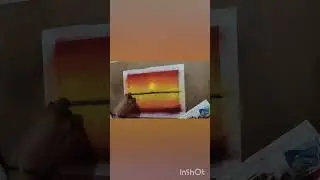 Sunset Rangoli simple and easy #naturerangoli