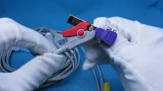 ECG 10014D+EKG ADP 13 compatible Philips Mp50 ECG cable 3 leads, grabber, IEC color