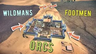 Battle For Castle: Orcs vs Wildmans vs Footmen - UEBS 2