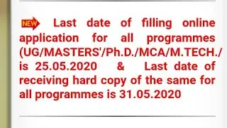 Pantnagar Online application form date announced / GBPUAT ONLINE FORM 2020 !! date announced