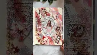 🩷🎀 ASMR Aesthetic Pink Journal | Mixed Media Art #asmr #creativejournaling #mixedmedia
