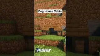 Minecraft Dog House Cabin tutorial #minecraft