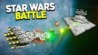 STAR WARS Star Destroyer Ambush - Space Engineers Battles