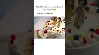 He is even jealous for a cake 😂 #kdrama #funny #relatable #couple #love #jealous #edit #cdrama