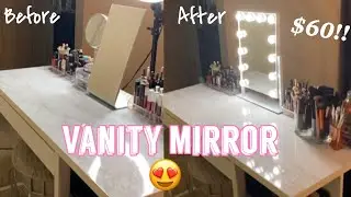 $60 AMAZON VANITY MIRROR 😍| Amazon Finds| Beauty on a Budget