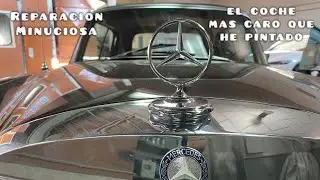 REPARACIÓN DE MERCEDES 250se de 1960 pintura con acabado de EXPOSICIÓN EFECTO CRISTAL PERFECTO