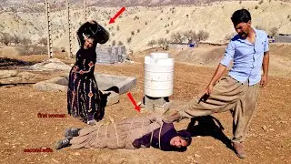 Husband's attempt to dissuade his evil second wife from living with his pregnant first wife