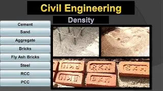 Density of Construction Materials || Basic knowledge for Civil Engineering