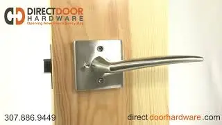 Emtek Poseidon Lever with Square Rosette in Stainless Steel