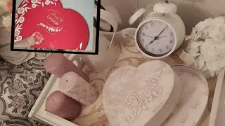 Stencil a rilievo con lo stucco.facile economico e bello 💕😍Riciclo creativo lindor scattola cuore
