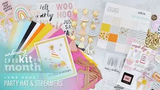 Unboxing - Spellbinders June 2022 Card Kit of the Month - Party Hat & Streamers