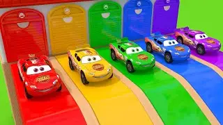 Learn Colors with Street Vehicles Toys Flying Cars Surprise Soccer Ball Nursery Rhymes