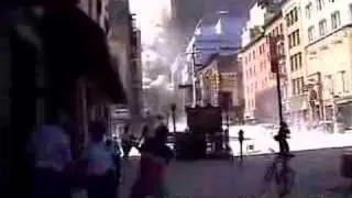 Tower two collapses people run for safety