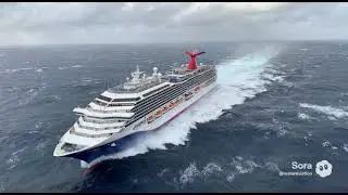 Плавание по бурным морям с лайнером Carnival Valor.