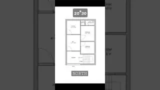 20*30 NORTH FACE HOUSE PLAN.
