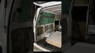 Day 3 of converting my 1987 gas van into a weekend camper! 🚐 #VanLife #vanbuild #shorts