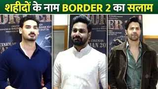 Varun Dhawan, Ahan Shetty and Mithoon at Border 2 The Braves of the Soil Tribute Trailer Launch
