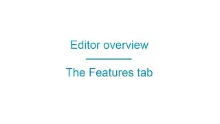 Editor overview   Features tab - Drag & Drop Mobile App Builder