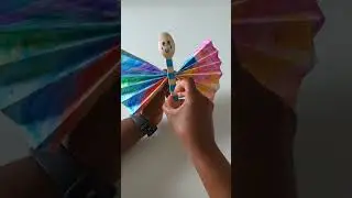 Colorful Spoon Butterfly with Watercolor Wings Spring Craft for Kids #easycrafts #kidscraft #shorts