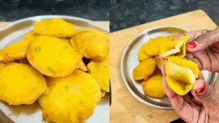 टम्म फुगलेली कुरकुरीत बटाट्याची भजी | Crispy Aloo Pakora #recipe #food #cooking #streetfood #snacks
