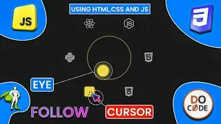 🔥Eye Follow Cursor with Skill Hover Effects | HTML CSS JavaScript GSAP Tutorial  #docode