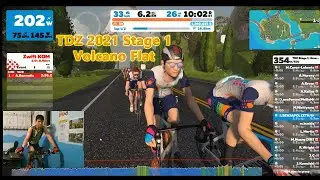 Zwift Ride: Tour de Zwift 2021 stage 1: Volcano Flat