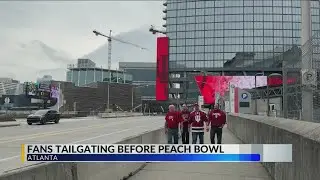 Indiana fans tailgating in Atlanta ahead of the Peach Bowl