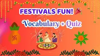Festival Vocabulary for Kids | Festivals of India Quiz | English & Telugu |
