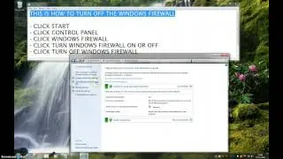 How To Turn Off Windows Firewall - Windows 7