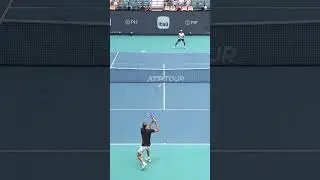 Eubanks Incredible one-handed backhand vs Zverev - Miami 2024