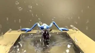 Free Surface Flows with Moving and Deforming Objects for LBM