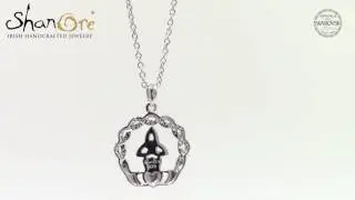 Claddagh Trinity Necklace Embellished With Swarovski Crystals