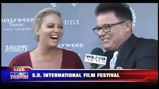 Cindy fromThe Pulse and KUSI on the red carpet at San Diego Film Festival