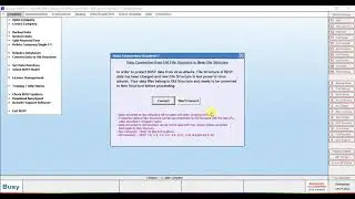 How to migrate data to old structure in Busy 21