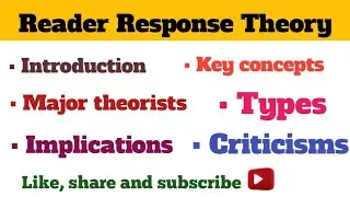 Reader response theory|| introduction and major theorists of reader response theory