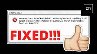 Error Code 0x80070570 Fix
