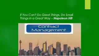 Contract Management in PPP