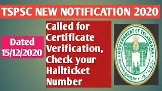Tspsc important update || Tspsc new update(15/12/2020) || Result Notification