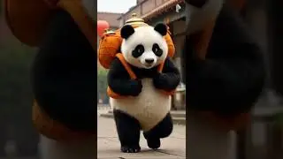 Panda k sath kawad yatra #mcstan #bkhustle #kidsvideo #ai #trending #viral #cuteshorts #youtubekids