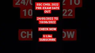 ssc chsl 2022 pre exam date out @apm
