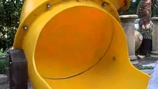 Madeline coming down the slide