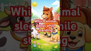 Which animal sleeps while standing? #kids #science #shortsfeed #viral #kidsvideo #sciencefacts