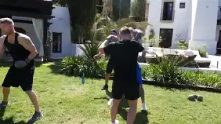 Celebrity boxercising at No1 Luxury Boot Camp Ibiza - Spring 2017